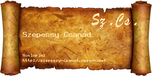 Szepessy Csanád névjegykártya